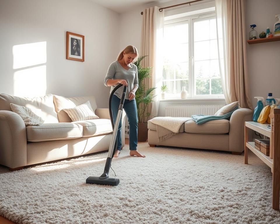 Limpeza de carpete: passo a passo, frequência e manutenção