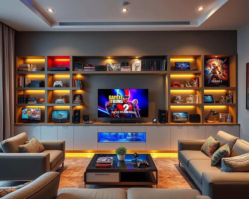 Reformas com Nichos e Estantes: Exponha Sua Coleção Gamer com Estilo